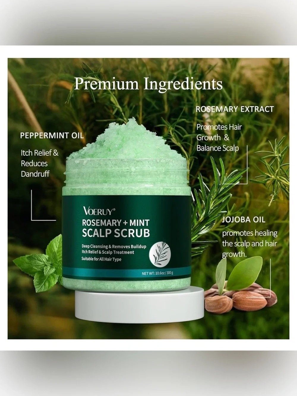 VOERUY Scalp Scrub - Rosemary + Mint (10.6 oz)